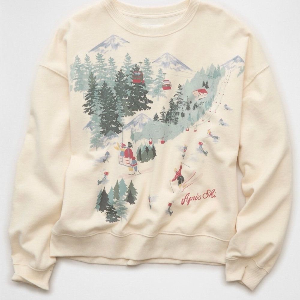 AE APRES SKI relaxed fit sweatshirt NWT - Picture 3 of 8